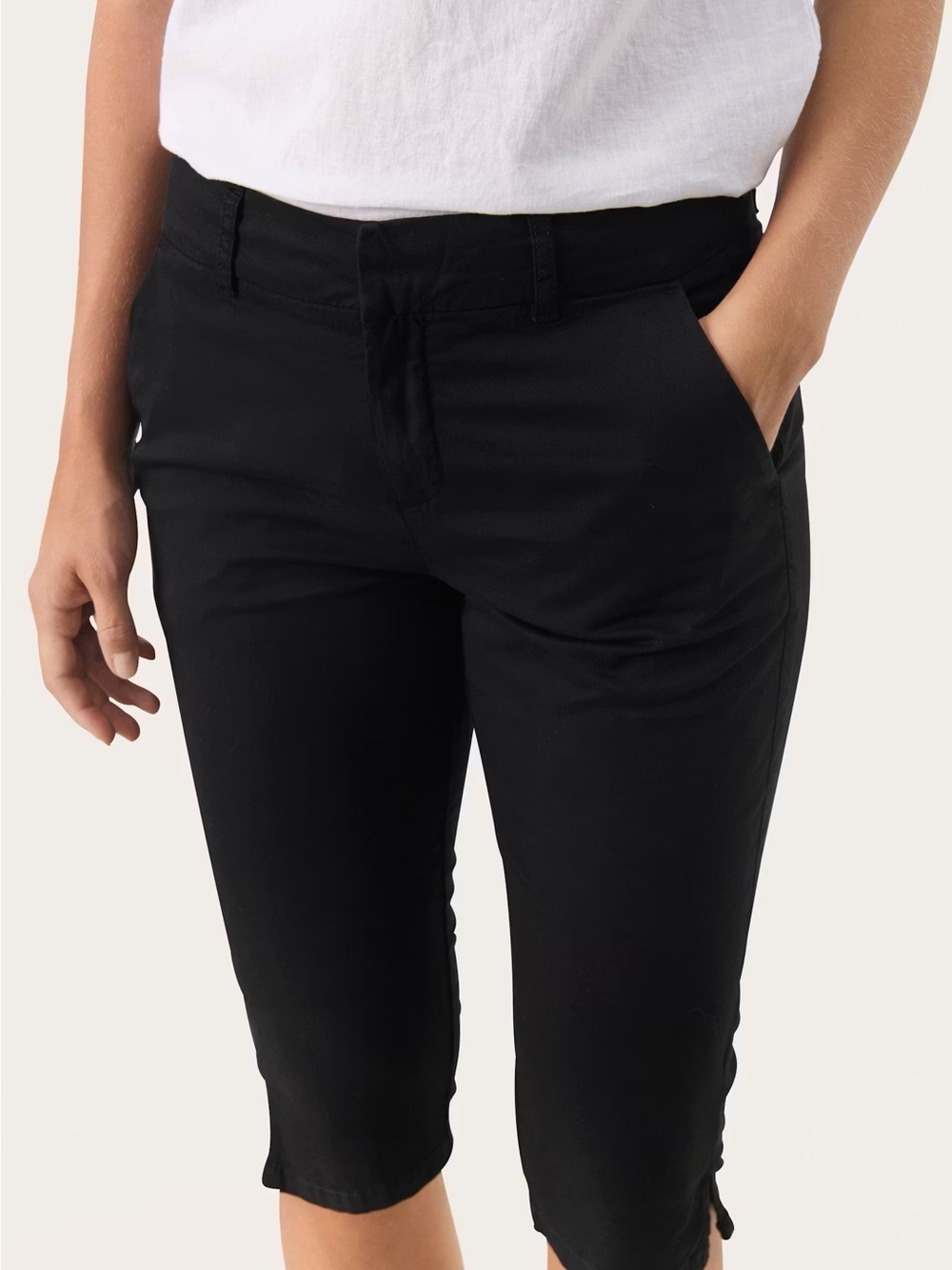 NWT Part Two Renata Capri Crop Pants, Black, Sz 40 (us 10) - Picture 3 of 9